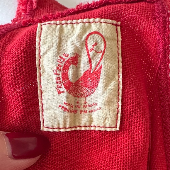 Free People Red Racerback Tank Top - Picture 2 of 5